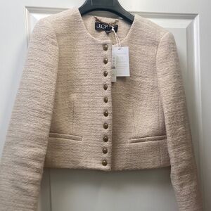 J. Crew Women's Beige Textured Blazer